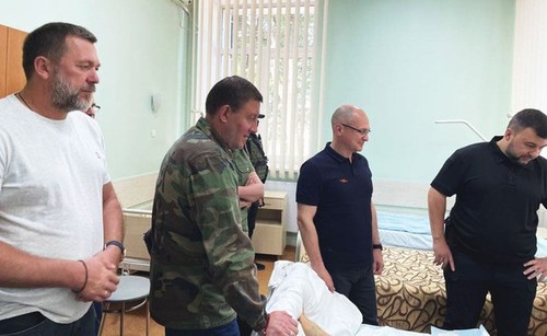 From left to right: Dmitry Sablin, Andrey Turchak, Sergey Kiriyenko and Denis Pushilin