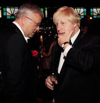 Alexander Lebedev (left) and Boris Johnson