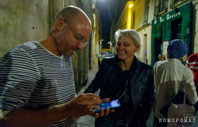 Documentary director Antoine Cattin and foreign agent Yana Troyanova in Paris