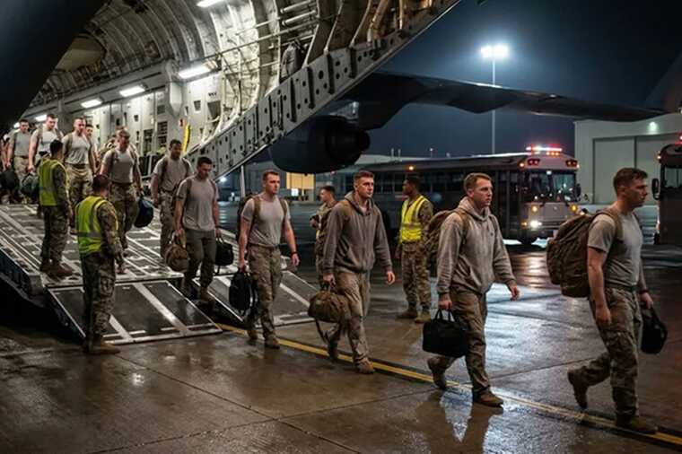 The United States evacuated about 1,500 military sailors and their families from a base in Bahrain.