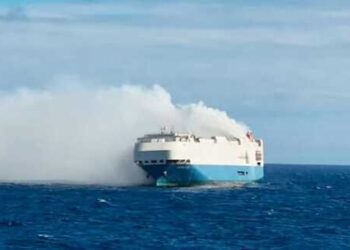 203148 A Ship With Exclusive Porsche And Bugatti On Board Caught Fire In The Atlantic
