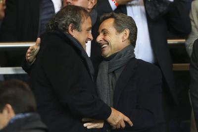 Michel Platini (left) and Nicolas Sarkozy