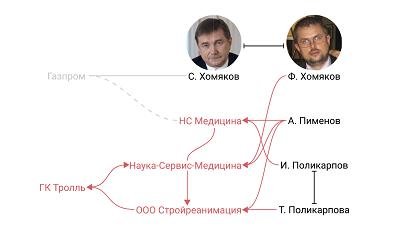 The structure of Khomyakov companies