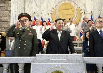 49499 Shoigu and North Korean leader Kim Jong-un attend military parade in Pyongyang