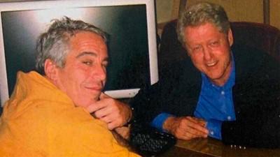 Jeffrey Epstein (left) and Bill Clinton