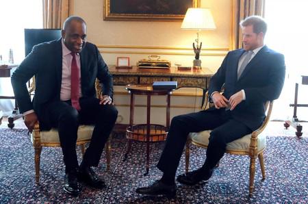 Roosevelt Skerrit (left) and Prince Harry