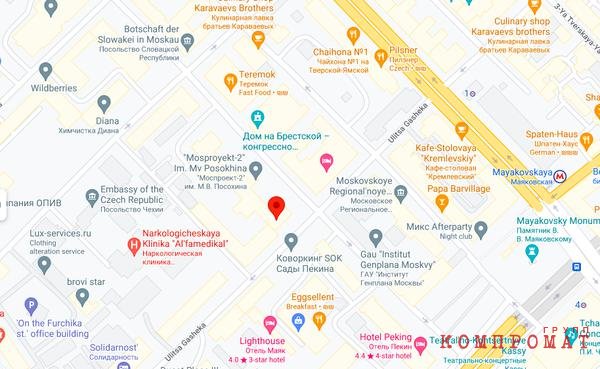 "Atlant Engineering" on the map, several companies of Marat Khafizov are registered in the same place