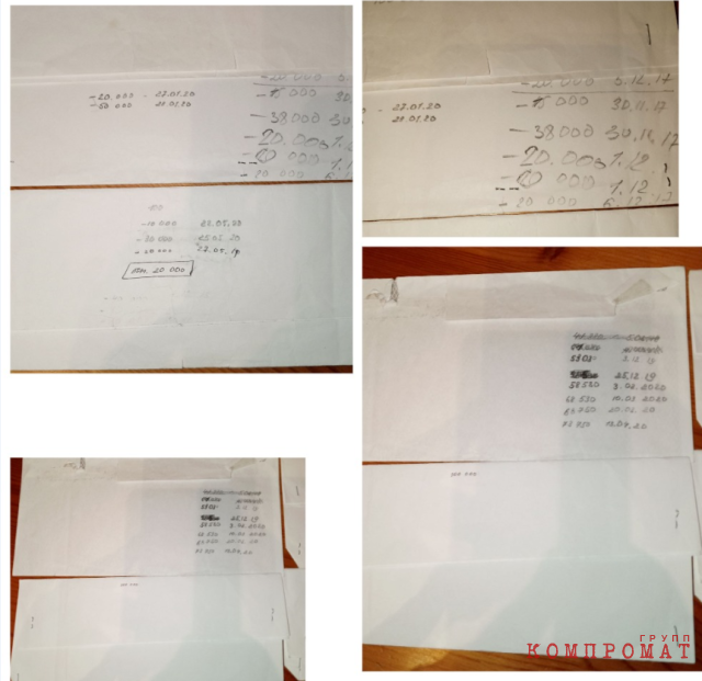 Envelopes that were removed from the safe as “material evidence” and then were not included in the case and were returned to Emelyanov