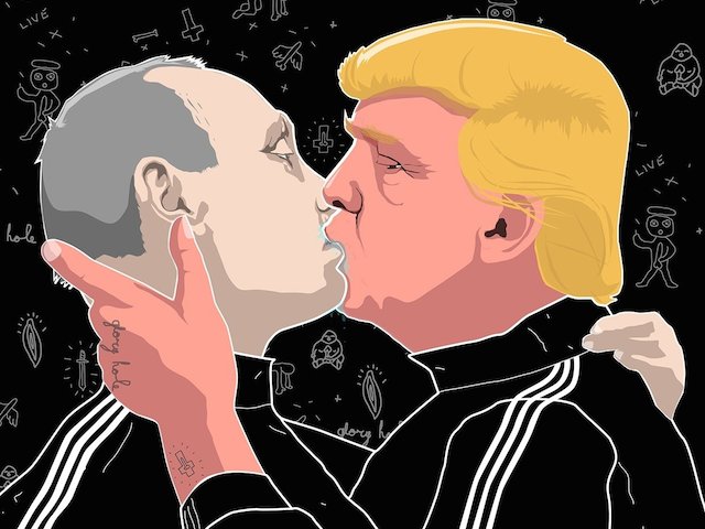 donald trump vladimir putin kissing mindaugas bonanu keule ruke 3 712657141 Tucker Carlson+Donald Trump=Vladimir Putin
