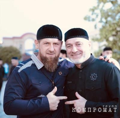 Ramzan Kadyrov and Suleiman Geremeev (right)