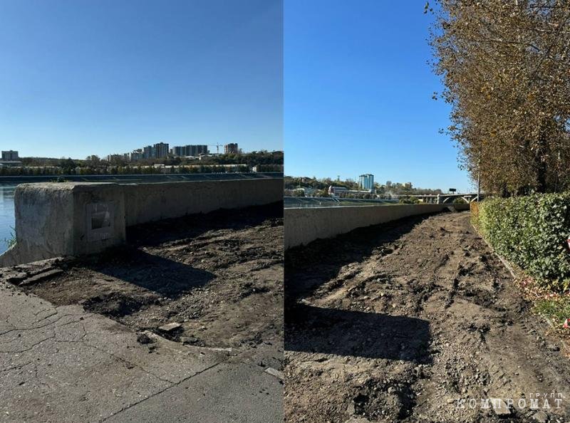 The state of Gagarin Boulevard in September 2024