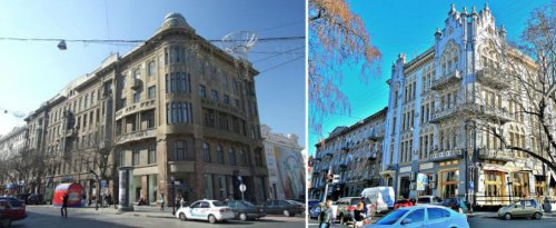 Novikov's house (left) and Grigoriev's house (right), which Urbansky liked