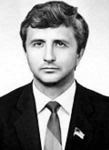 Anatoly Matvienko in his youth Komsomol