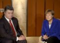 did the meeting between poroshenko and merkel in milan end in nothing?