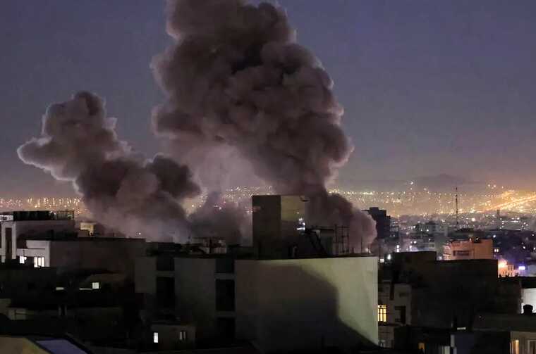 Tehran is engulfed in fire and smoke after US and Israeli attacks.