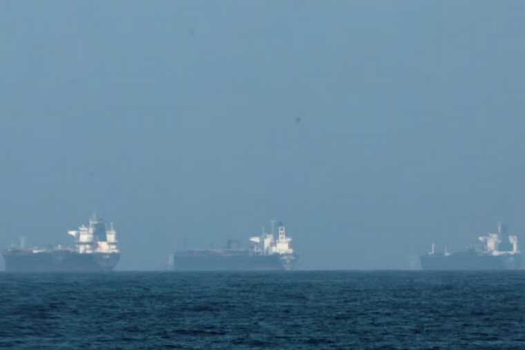 A British agency has reported an oil spill following an explosion on a tanker off the coast of Kuwait.