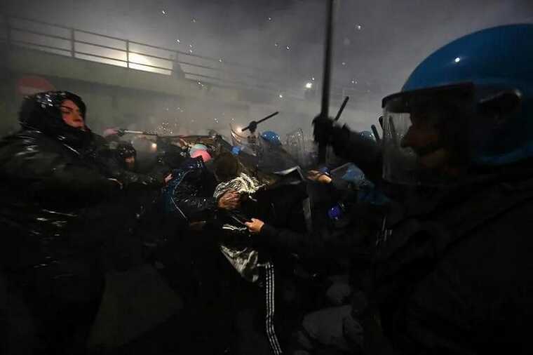 Mass protests erupted in Milan, escalating into clashes with police.